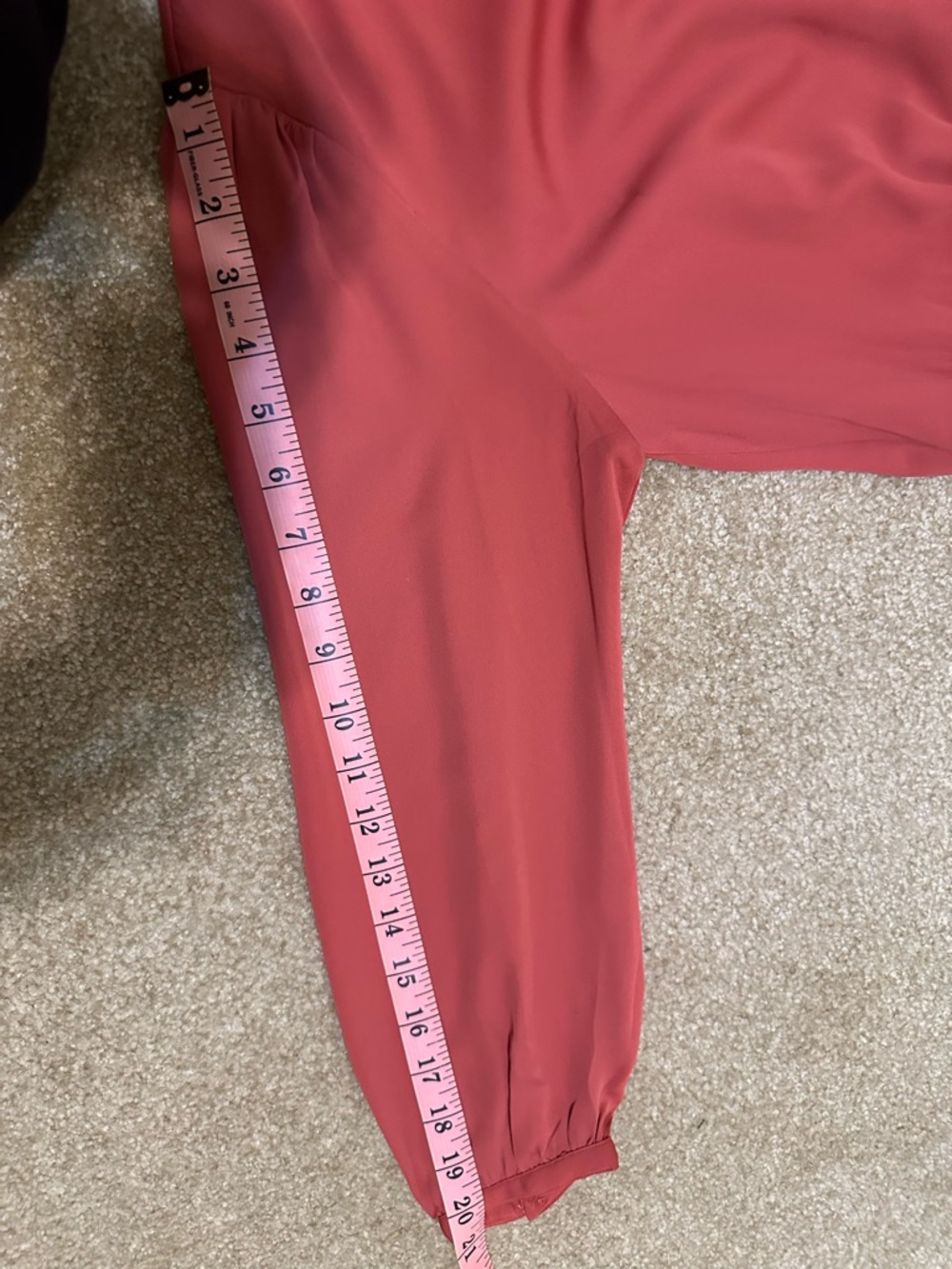Ann Taylor Rust Red Long-Sleeve Midi Dress with Waist Tie - Picture 8 of 9